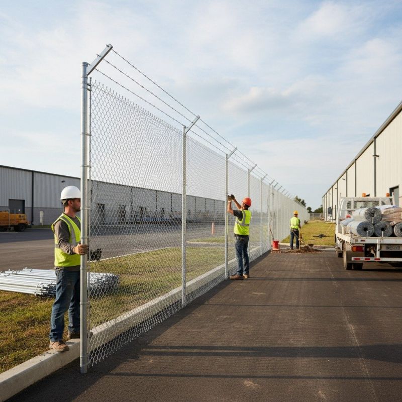 Metal Mesh Fence Installation