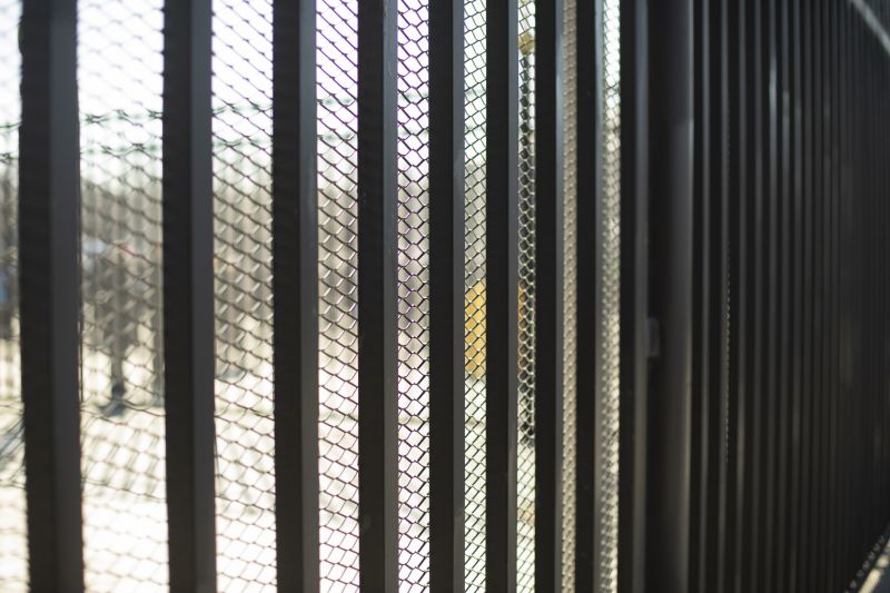 Completed Metal Mesh Fence