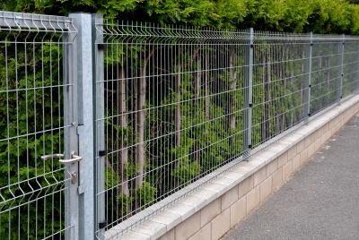 Completed Metal Mesh Fence